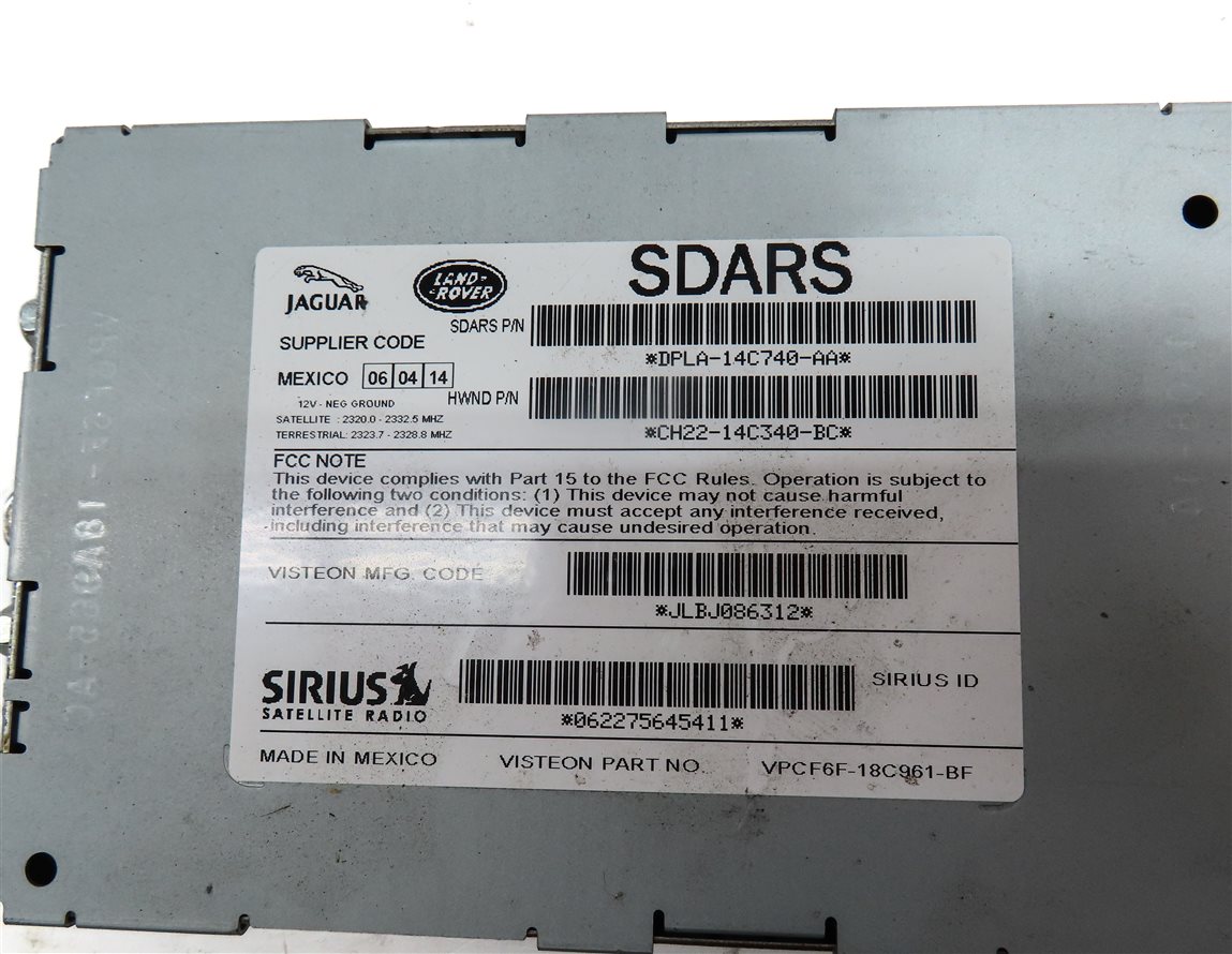 Thumbnail 4: 13-19 DISCOVERY SPORT LR4 RANGE ROVER SPORT EVOQUE SIRIUS SATELLITE RECEIVER