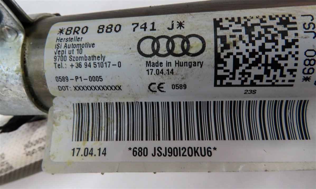 Thumbnail 6: 2013-2017 AUDI Q5 SQ5 (B8 8R) LEFT DRIVER ROOF SIDE CURTAIN AIRBAG AIR BAG