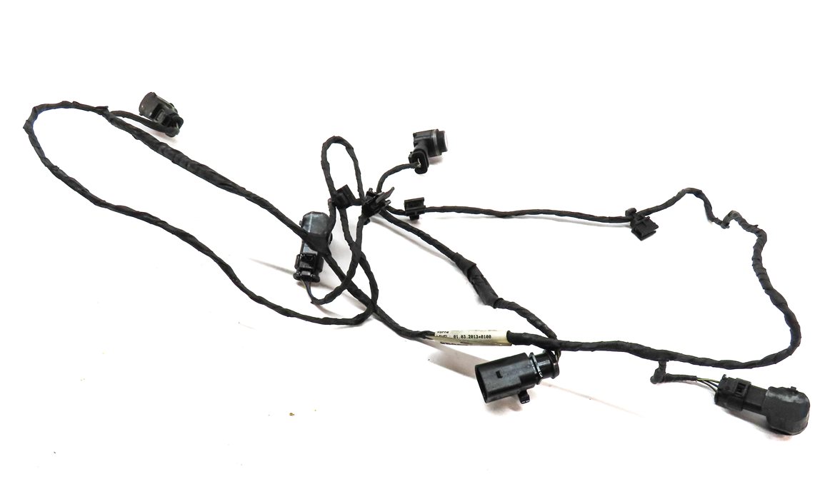 Thumbnail 1: 14 AUDI Q5 (B8 8R) FRONT PARK ASSIST PDC DISTANCE SENSOR SET/4 w/HARNESS (BLACK)