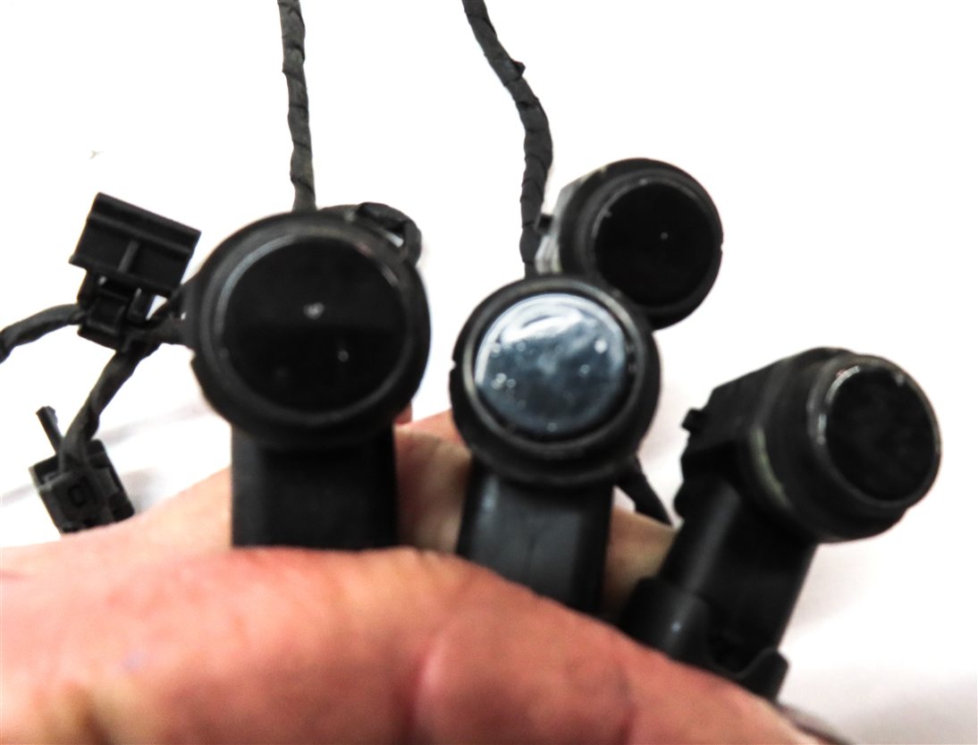 Thumbnail 5: 14 AUDI Q5 (B8 8R) FRONT PARK ASSIST PDC DISTANCE SENSOR SET/4 w/HARNESS (BLACK)
