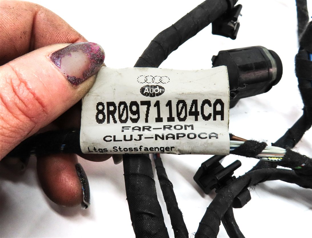 Thumbnail 4: 14 AUDI Q5 (B8 8R) REAR PARK ASSIST PDC DISTANCE SENSOR SET/4 w/HARNESS (BLACK)