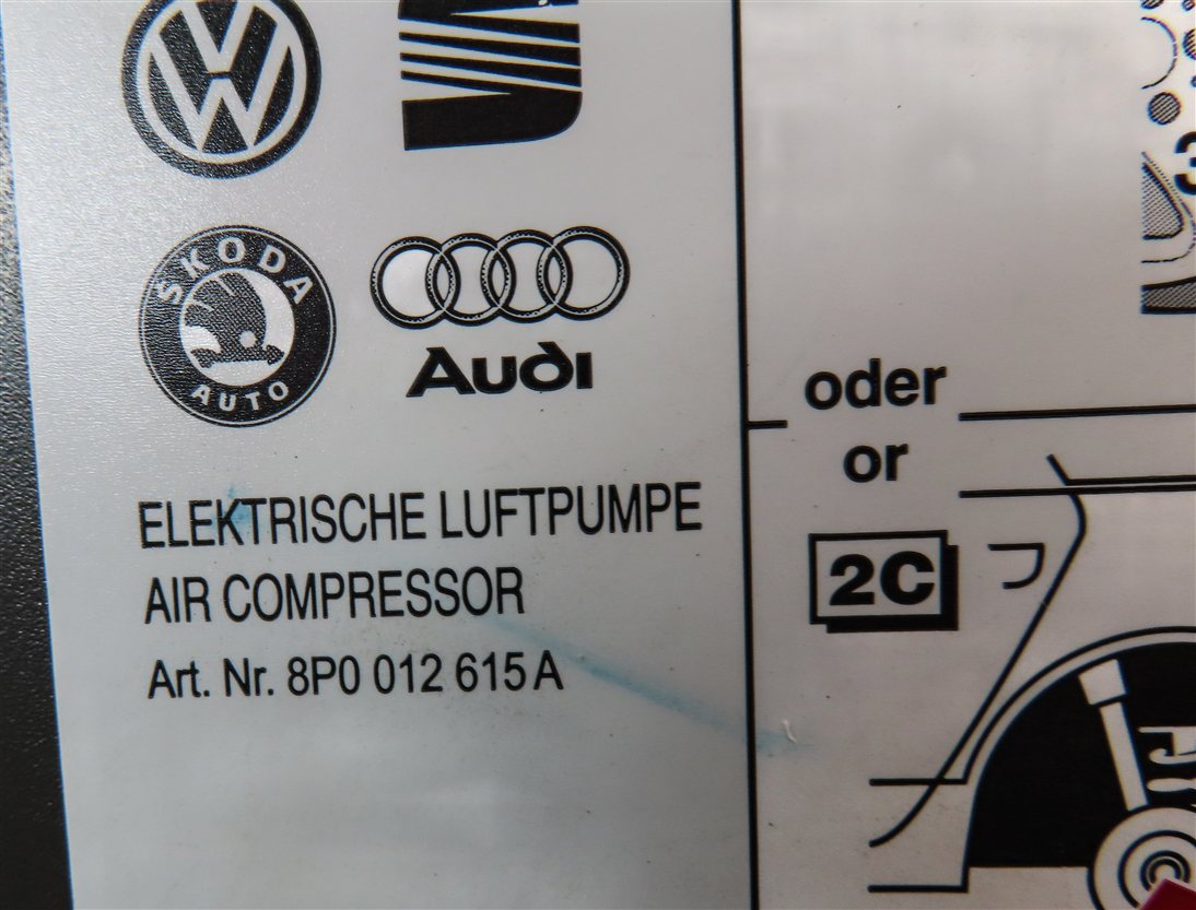 Thumbnail 7: 2014 AUDI Q5 (B8 8R) EMERGENCY ROADSIDE SPARE TIRE AIR COMPRESSOR INFLATOR