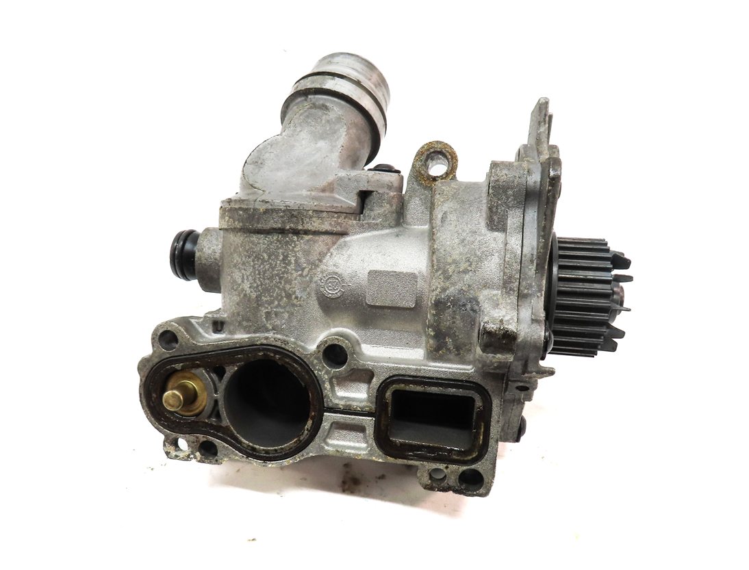 Thumbnail 6: 14 AUDI Q5 B8 8R 2.0L TURBO CPMB ENGINE WATER COOLANT PUMP w/THERMOSTAT HOUSING