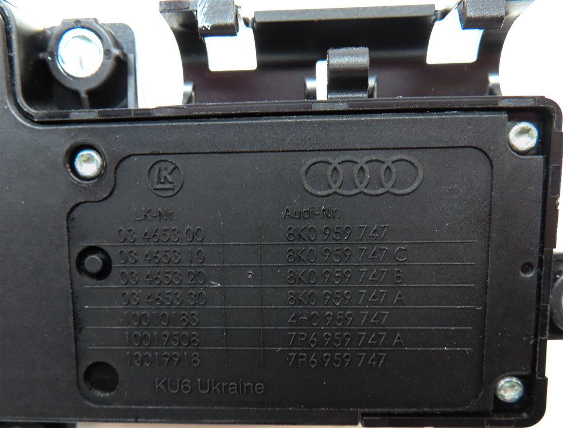 Thumbnail 10: 2014 AUDI Q5 (B8 8R) FRONT LEFT DRIVER SEAT ADJUST LUMBAR SWITCH SET/2 (BLACK)