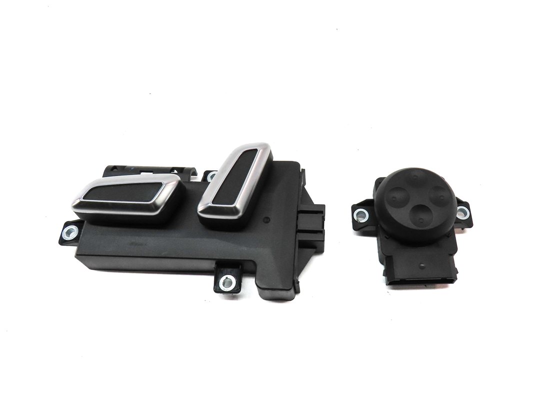 Thumbnail 2: 2014 AUDI Q5 (B8 8R) FRONT LEFT DRIVER SEAT ADJUST LUMBAR SWITCH SET/2 (BLACK)