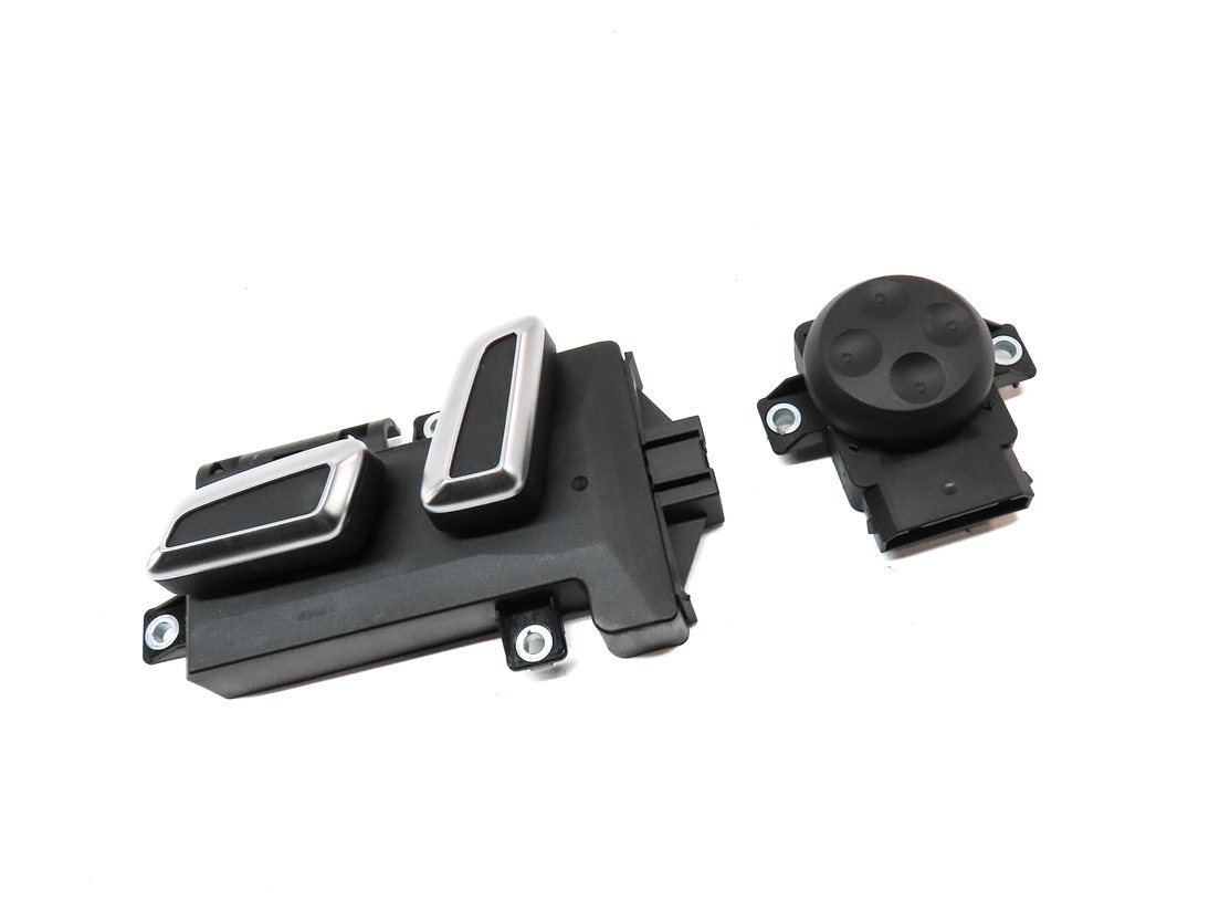 Thumbnail 3: 2014 AUDI Q5 (B8 8R) FRONT LEFT DRIVER SEAT ADJUST LUMBAR SWITCH SET/2 (BLACK)