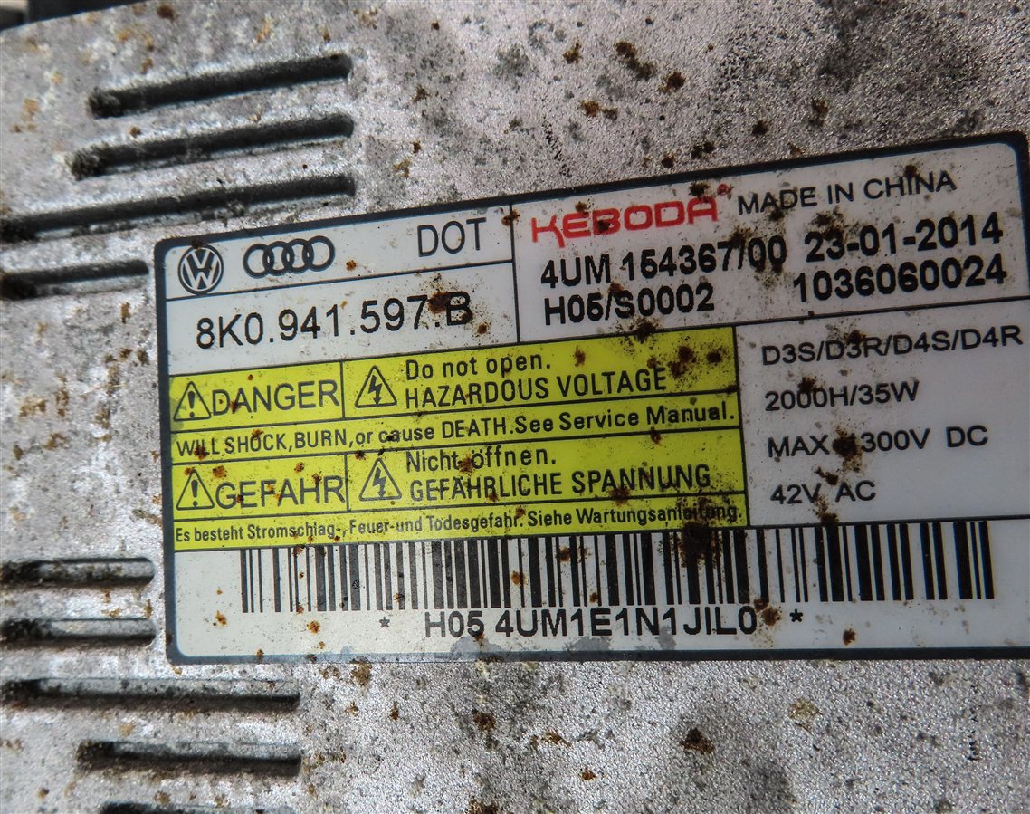 Thumbnail 7: 2013-2017 AUDI Q5 SQ5 (B8 8R) LEFT DRIVER XENON HID HEADLIGHT LAMP (NON AFS)