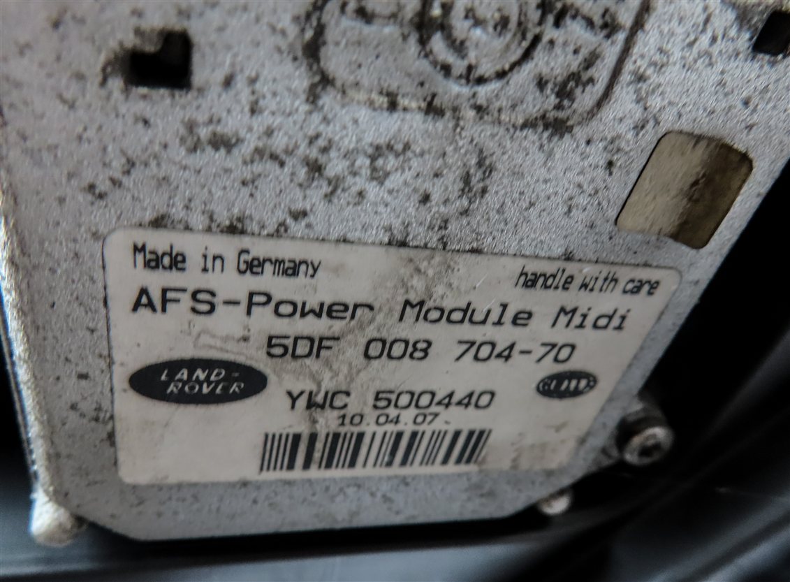 Thumbnail 7: 2006-2009 RANGE ROVER (L322) LEFT HID XENON ADAPTIVE AFS HEADLIGHT LIGHT LAMP