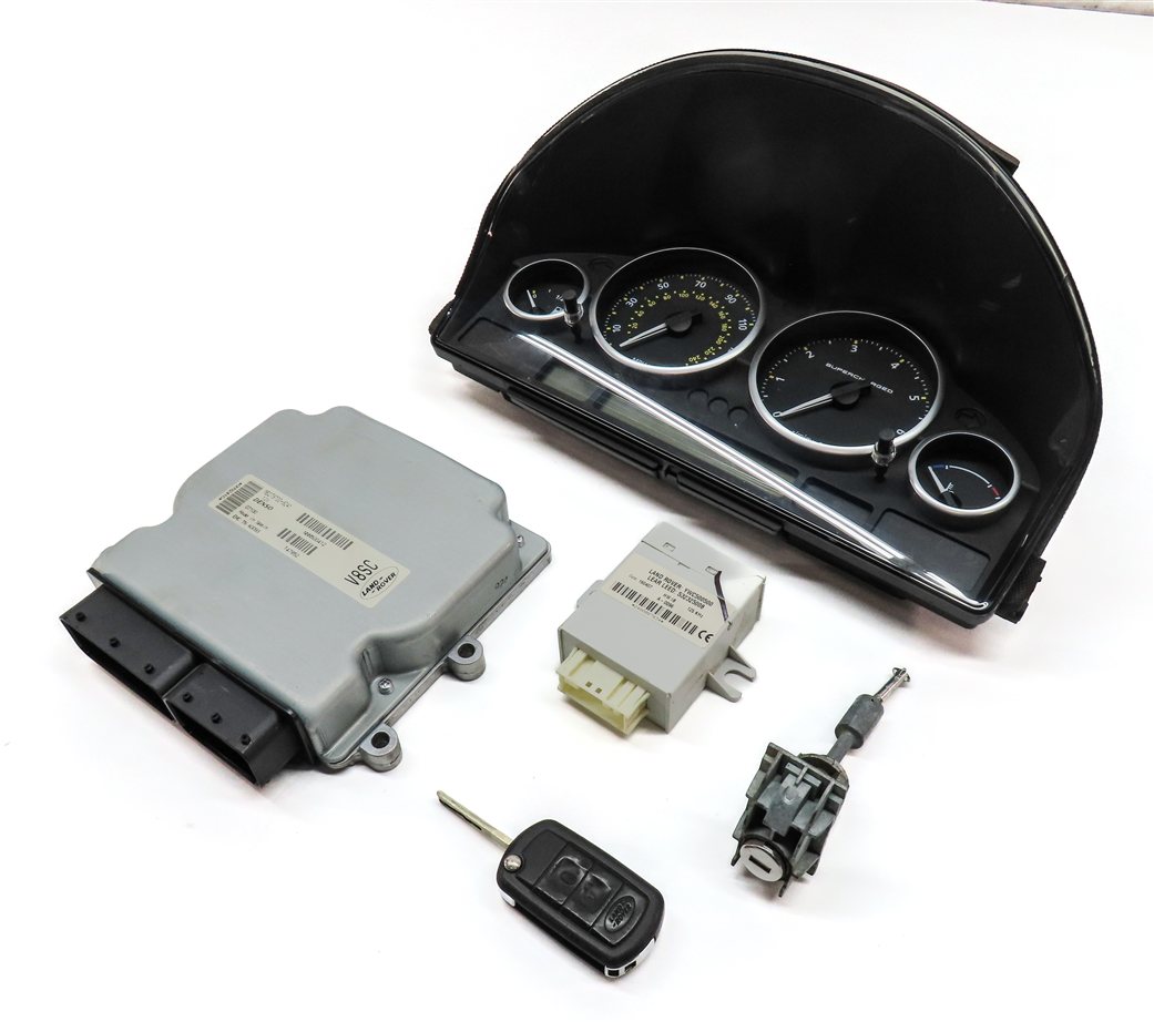 07 RANGE ROVER L322 4.2L SUPER SPEEDOMETER ECM IMMOBILIZER MODULE KEY SET (194k)