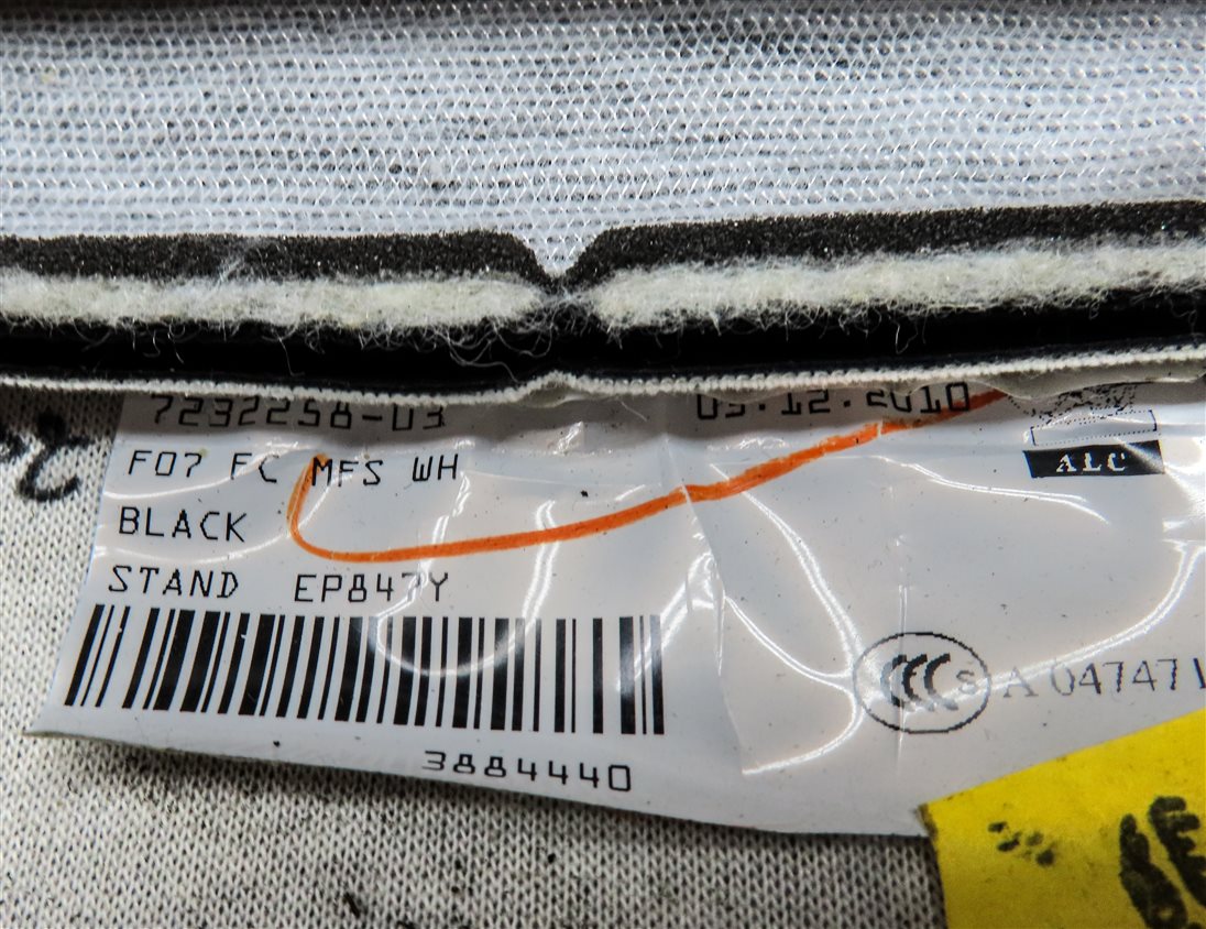 Thumbnail 7: 11 BMW 535XiGT (F07) FRONT LEFT DRIVER LOWER HEATED COMFORT SEAT CUSHION (BLACK)