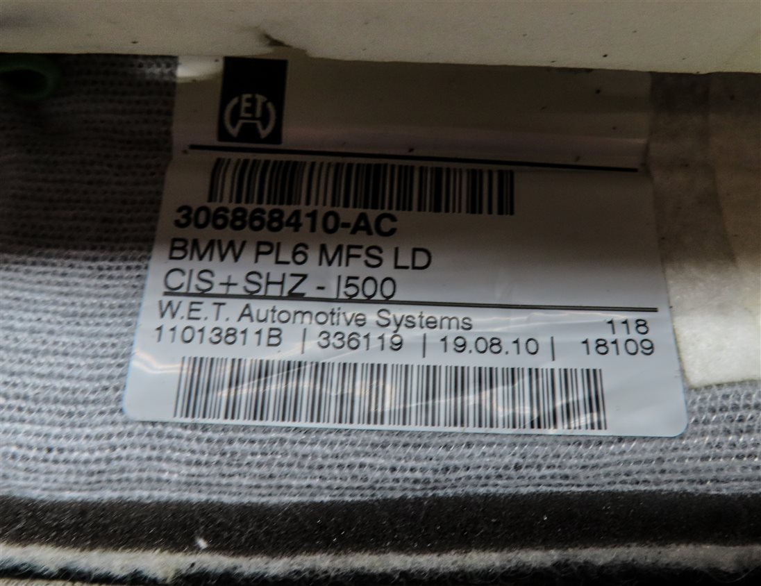 Thumbnail 7: 2011 BMW 535XiGT (F07) FRONT RIGHT PASSENGER LOWER HEATED COMFORT SEAT CUSHION