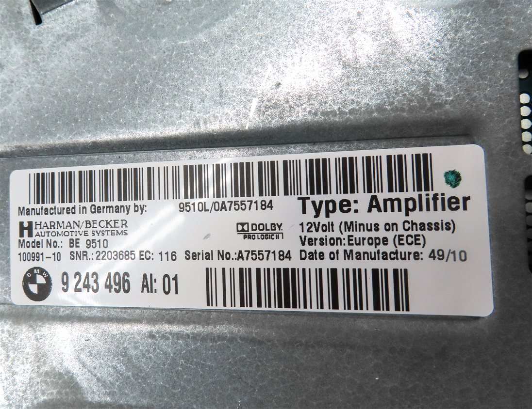 Thumbnail 5: 2011 BMW 5-SERIES & GT (F07 F10) HARMAN BECKER HiFi DSP AUDIO AMP AMPLIFIER