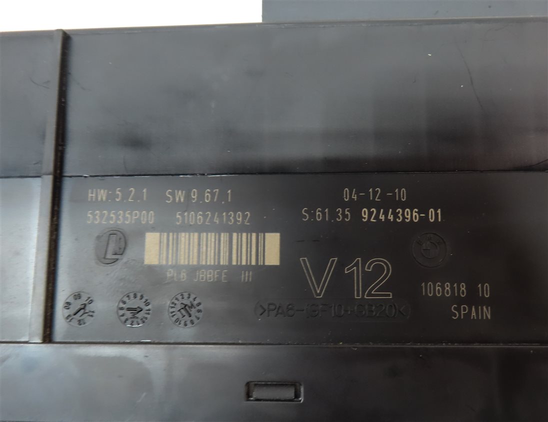 Thumbnail 4: 2010-2011 BMW 528i 535i 550i 535iGT 550iGT (F07 F10) MAIN BODY CONTROL MODULE
