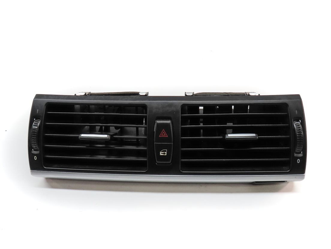 Thumbnail 2: 2012 BMW X5 (E70) FRONT CENTER DASH HVAC A/C HEATER AIR VENT (BLACK) w/ HAZARD