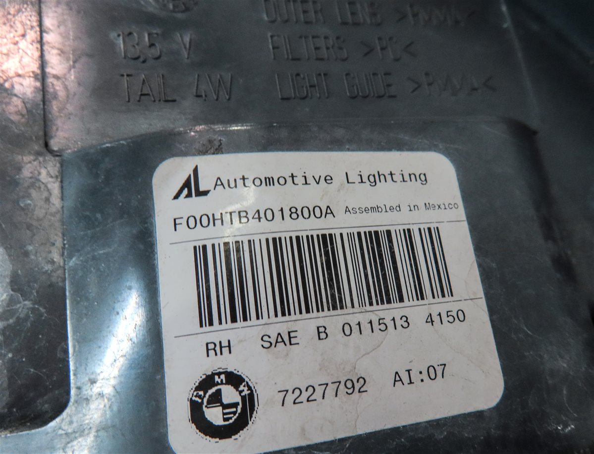 Thumbnail 6: 2011-2013 BMW X5 X5M (E70) RIGHT PASSENGER REAR OUTER TAILLIGHT BRAKE LIGHT LAMP