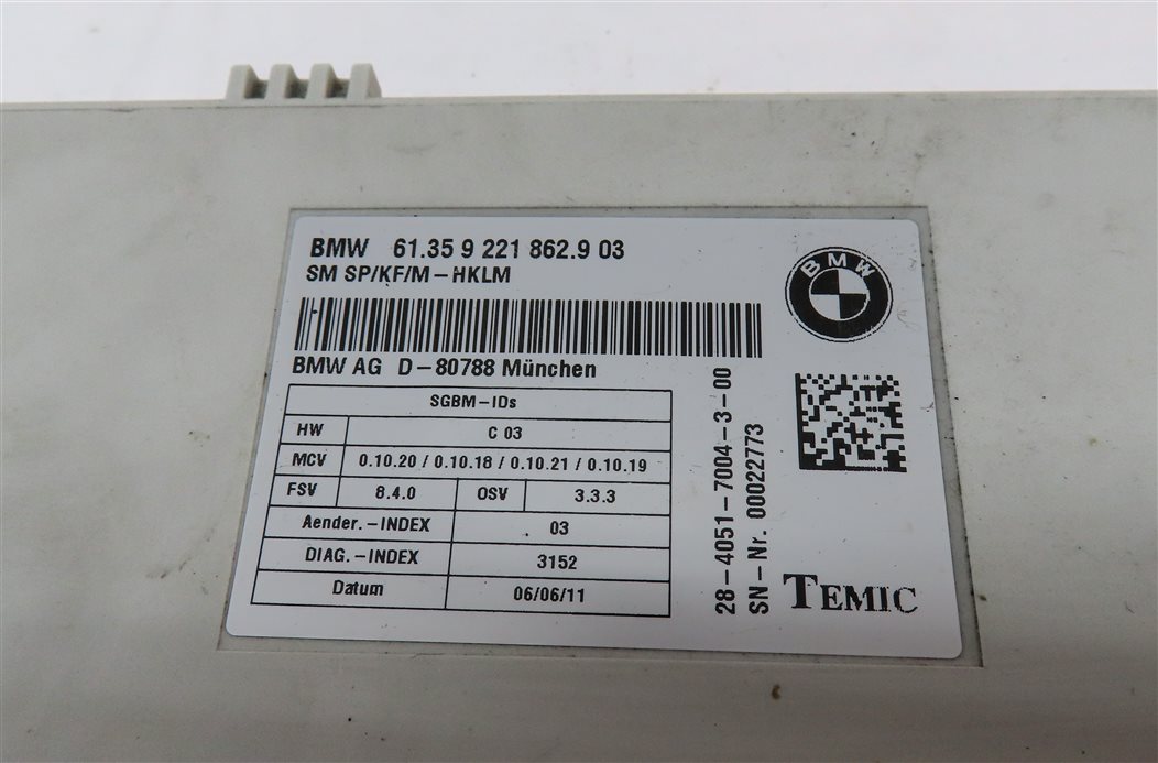 Thumbnail 4: 2011-2014 BMW X5 X5M X6 X6M (E70 E71) FRONT RIGHT PASSENGER SEAT CONTROL MODULE