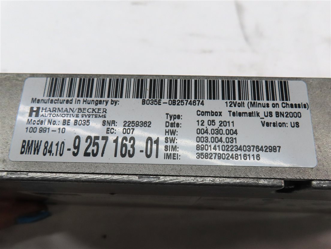 Thumbnail 5: 10-14 BMW 335i X5 X6 (E70 E71 E90) BLUETOOTH TELEMATICS COMBOX CONTROL MODULE