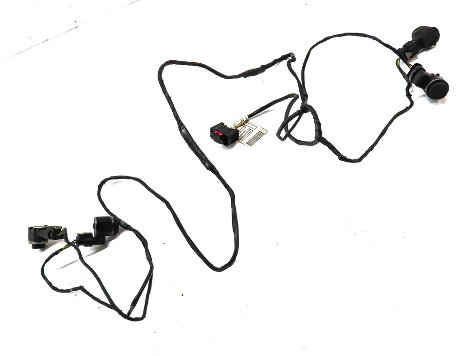 Thumbnail 3: 2012 BMW X5 E70 FRONT PARK ASSIST PDC SENSOR SET4 (BLACK) w/ WIRE WIRING HARNESS