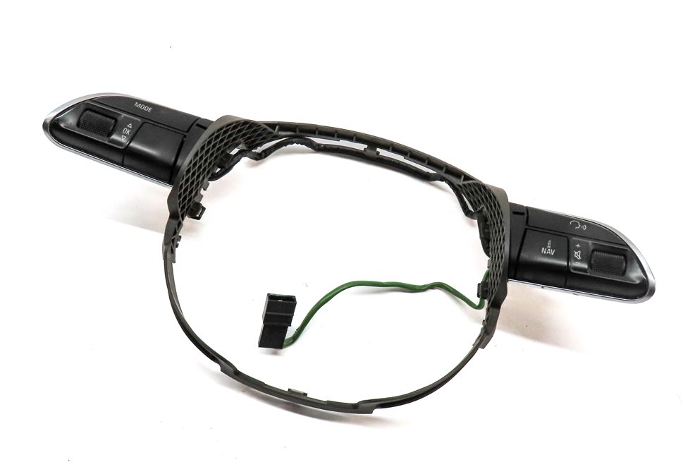 15 AUDI Q5 PREMIUM+ B8 8R STEERING WHEEL MEDIA OPTION SWITCH BUTTON SET/2 w/TRIM