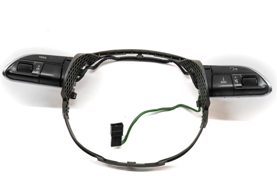 Thumbnail 2: 15 AUDI Q5 PREMIUM+ B8 8R STEERING WHEEL MEDIA OPTION SWITCH BUTTON SET/2 w/TRIM