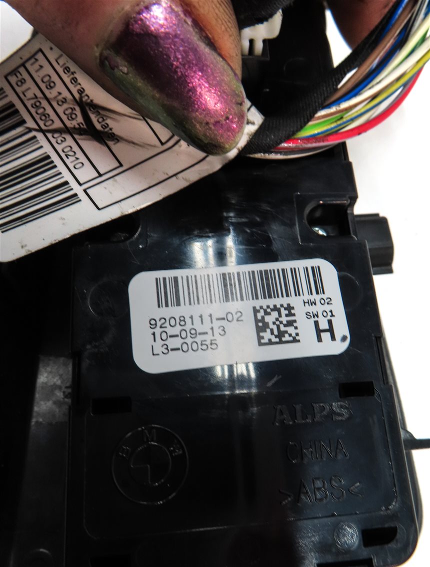 Thumbnail 7: 2014 BMW X3 (F25) FRONT LEFT DRIVER DOOR P-FOLD WINDOW SWITCH w/ TRIM (BLACK)