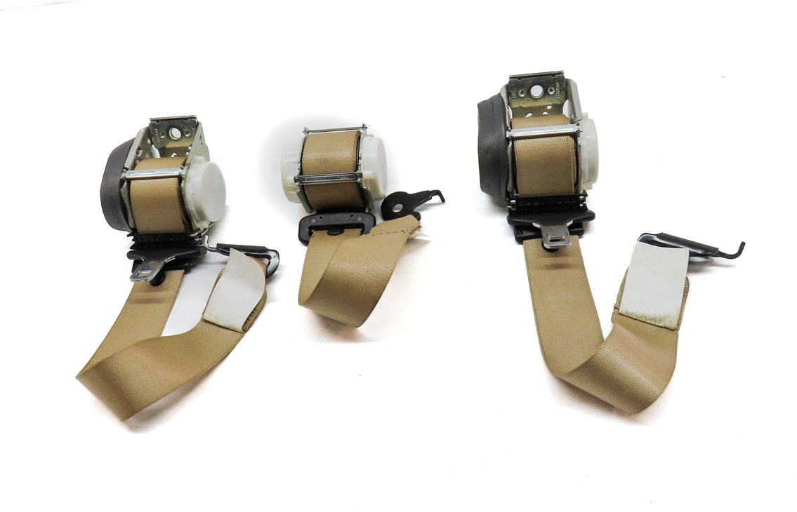 Thumbnail 2: 2014 BMW X3 (F25) REAR SEAT LEFT CENTER RIGHT SEATBELT RETRACTOR SET-3 (BEIGE)