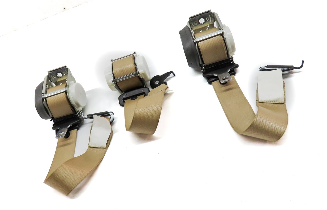 Thumbnail 3: 2014 BMW X3 (F25) REAR SEAT LEFT CENTER RIGHT SEATBELT RETRACTOR SET-3 (BEIGE)