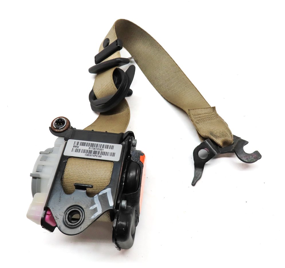 Thumbnail 4: 11-18 BMW X3 X4 (F25 F26) FRONT LEFT DRIVER SEATBELT BUCKLE RETRACTOR (BEIGE)