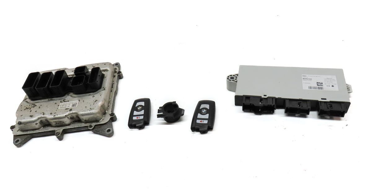 Thumbnail 2: 2014 BMW X3 (F25) 2.0L (N20) ENGINE CAS DME IMMOBILIZER CONTROL MODULE SET & KEY