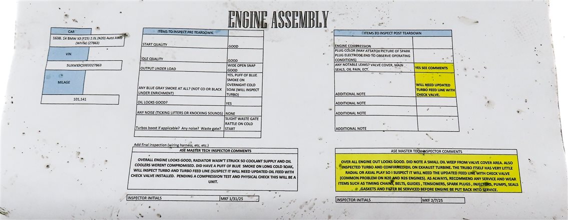 Thumbnail 7: 13-17 228i 328i 328iGT 428i X3 F25 F30 2.0L AWD N20 TURBO ENGINE ASSEMBLY (101k)
