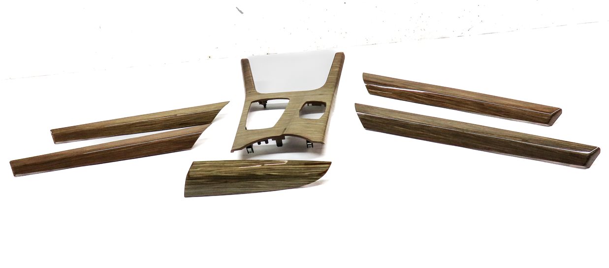 Thumbnail 2: 2014 BMW X3 (F25) FRONT & REAR DOOR DASH CONSOLE TRIM SET (Fineline Siena Wood)