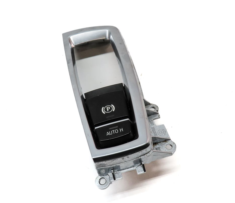 Thumbnail 3: 2014 BMW X3 (F25) SHIFTER TRIM BEZEL w/ PARKING BRAKE SWITCH BUTTON