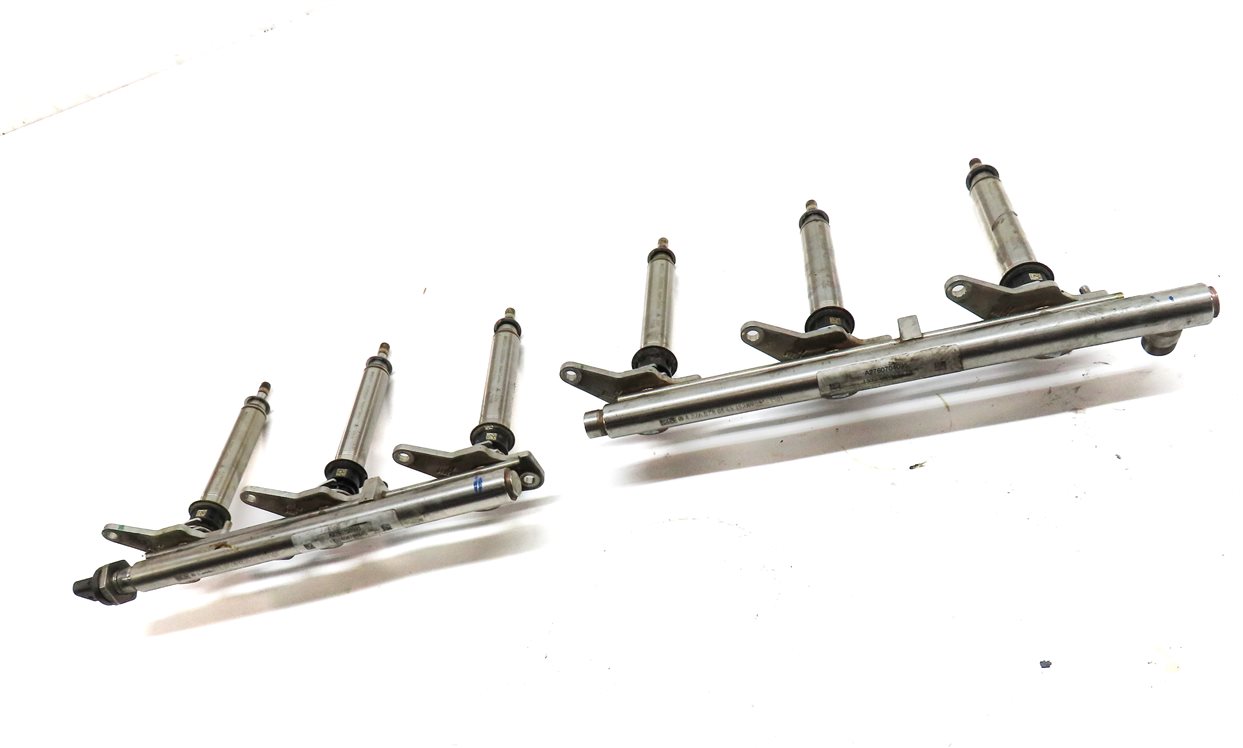 Thumbnail 3: 2014 MERCEDES E350 COUPE (C207) 3.5L M276 ENGINE FUEL INJECTOR SET w/ RAILS
