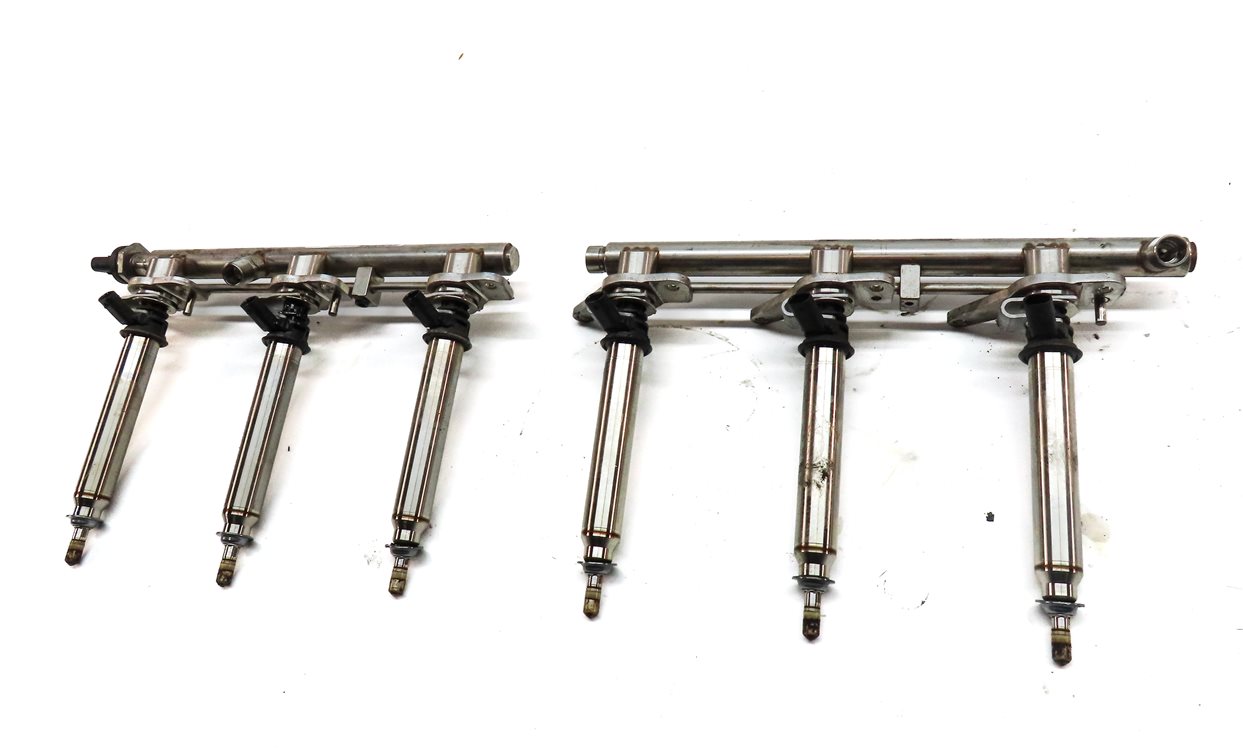 Thumbnail 4: 2014 MERCEDES E350 COUPE (C207) 3.5L M276 ENGINE FUEL INJECTOR SET w/ RAILS