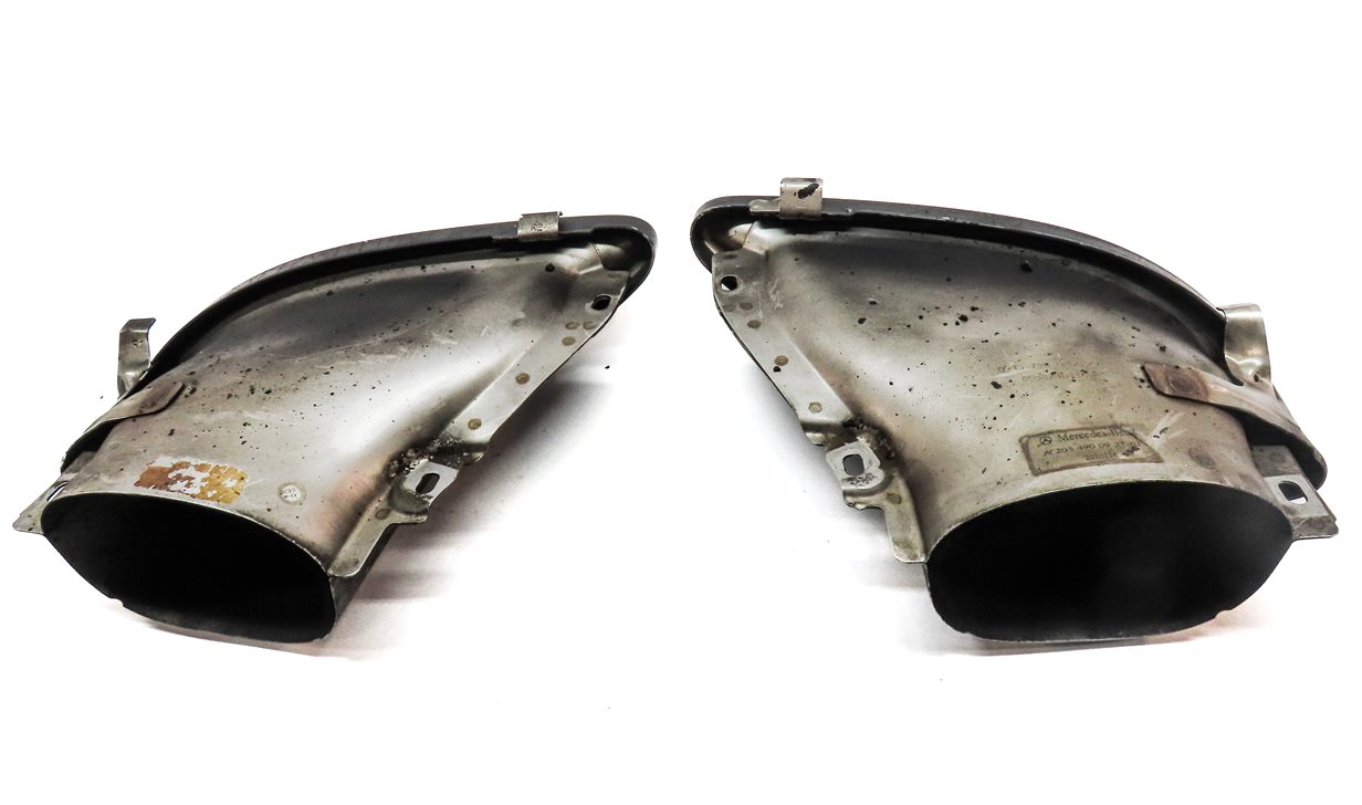 Thumbnail 4: 12-16 C E CLASS E300 E350 (W204 W212) REAR LEFT & RIGHT EXHAUST MUFFLER TIP SET