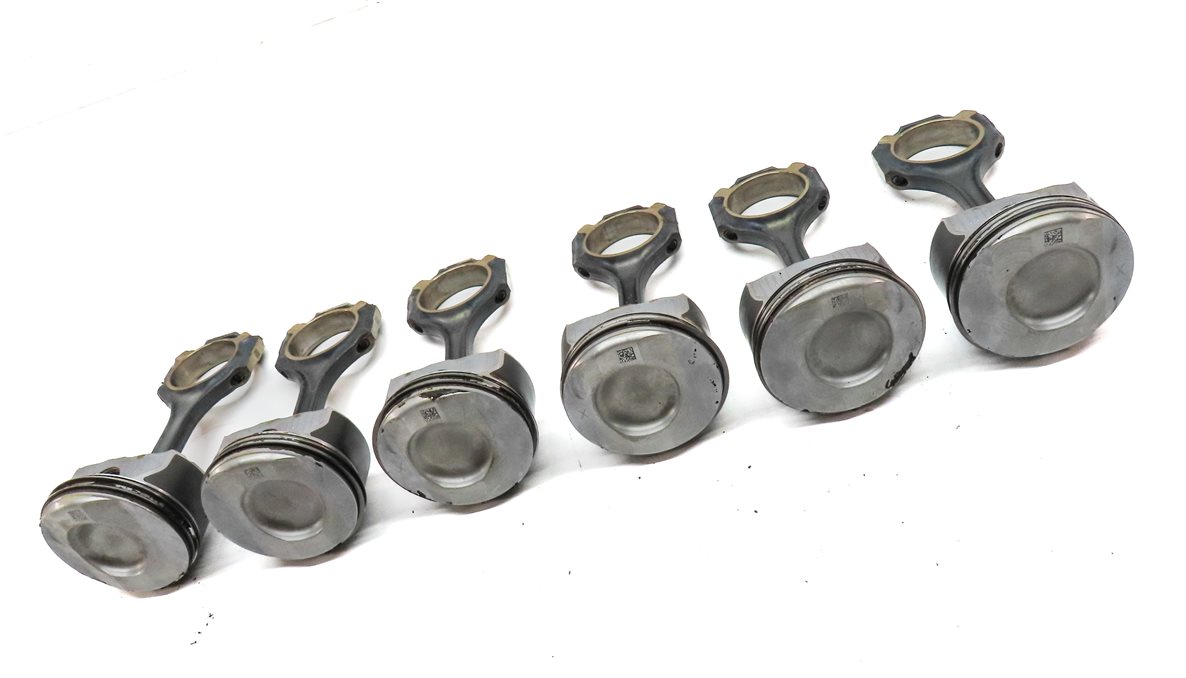 Thumbnail 3: 12-18 MERCEDES C E GLE GLK ML SLK (W212 W204 X204 W166 R172) 3.5L PISTON SET-6