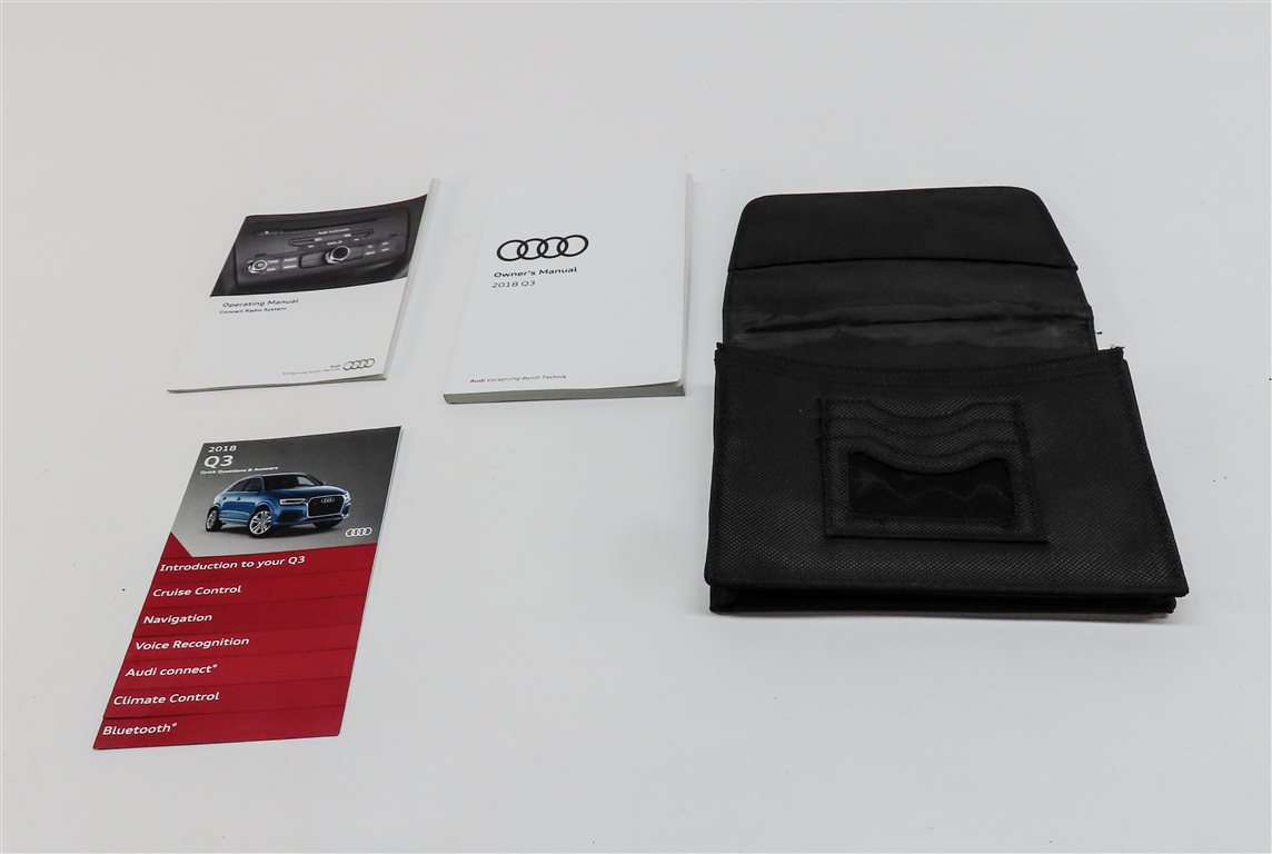 Thumbnail 2: 2018 AUDI Q3 (8U) OWNERS MANUAL BOOKLET SET 3 w/ CARRY CASE (BLACK)