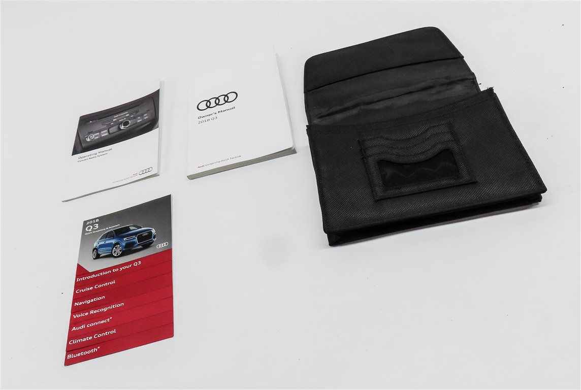 Thumbnail 3: 2018 AUDI Q3 (8U) OWNERS MANUAL BOOKLET SET 3 w/ CARRY CASE (BLACK)
