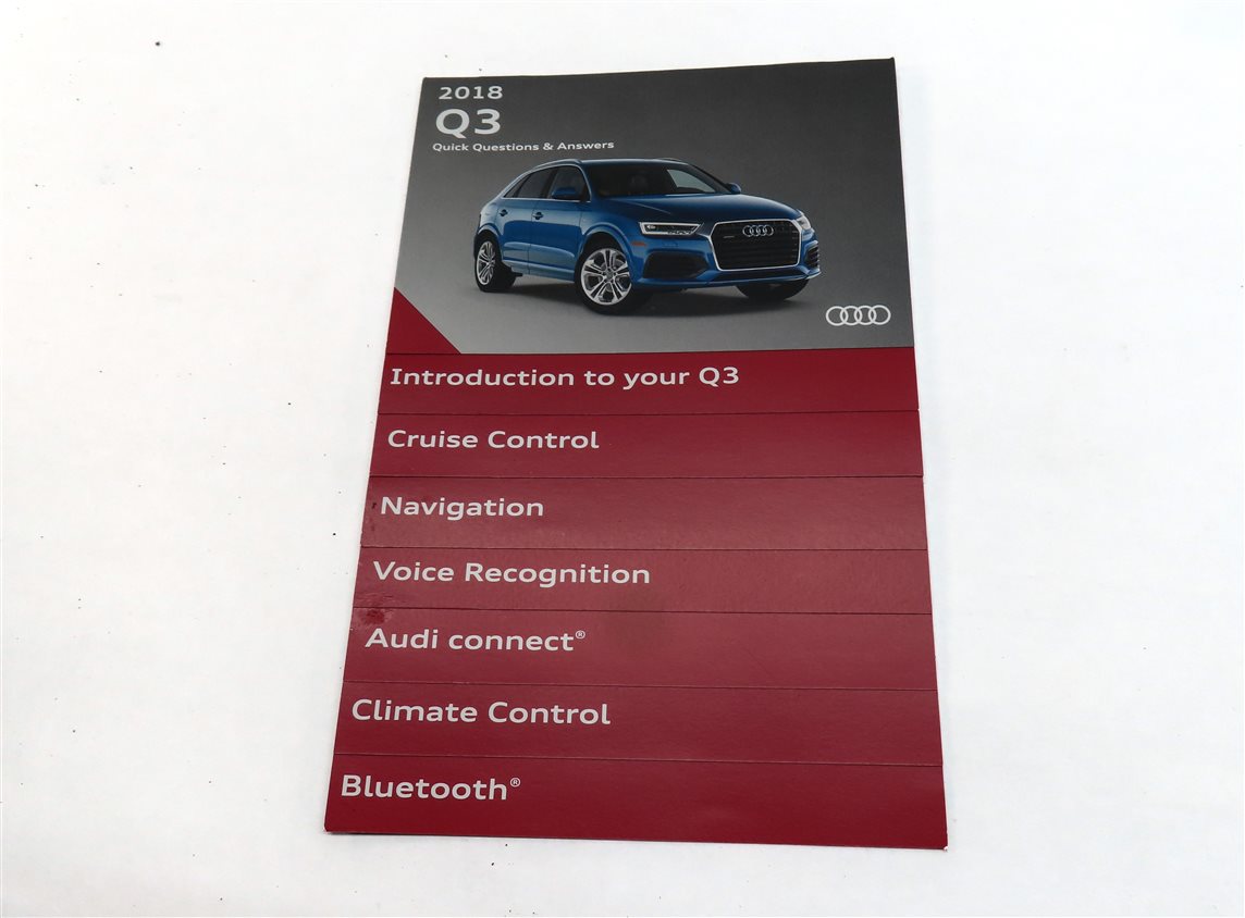 Thumbnail 4: 2018 AUDI Q3 (8U) OWNERS MANUAL BOOKLET SET 3 w/ CARRY CASE (BLACK)