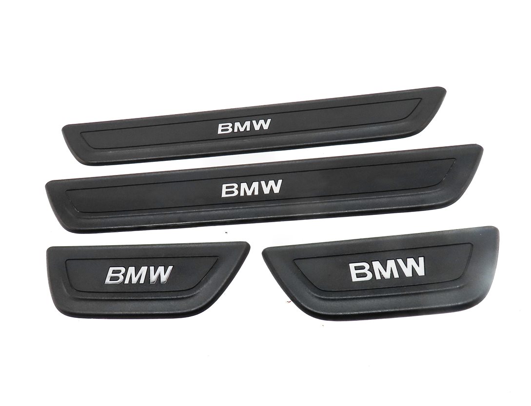 Thumbnail 2: 2011 BMW X3 (F25) FRONT REAR LEFT RIGHT BMW LOGO DOOR SILL SCUFF TRIM SET/4