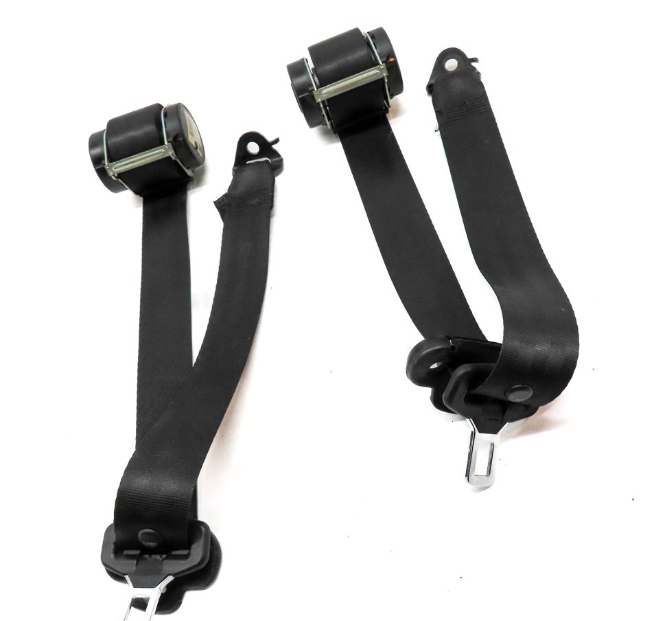 Thumbnail 3: 2008 LAND ROVER LR3 REAR 3RD ROW LEFT & RIGHT SEATBELT RETRACTOR SET (BLACK)