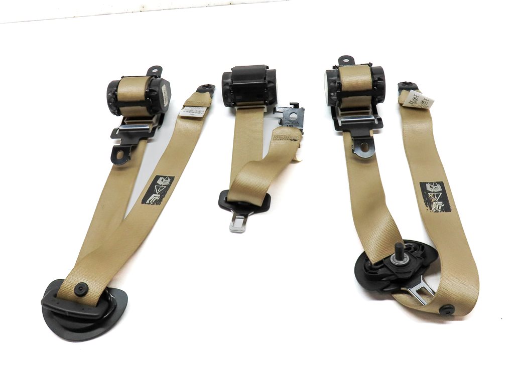 Thumbnail 2: 2010 BMW X5 E70 2ND ROW REAR LEFT RIGHT & CENTER SEATBELT RETRACTOR SET3 (BEIGE)
