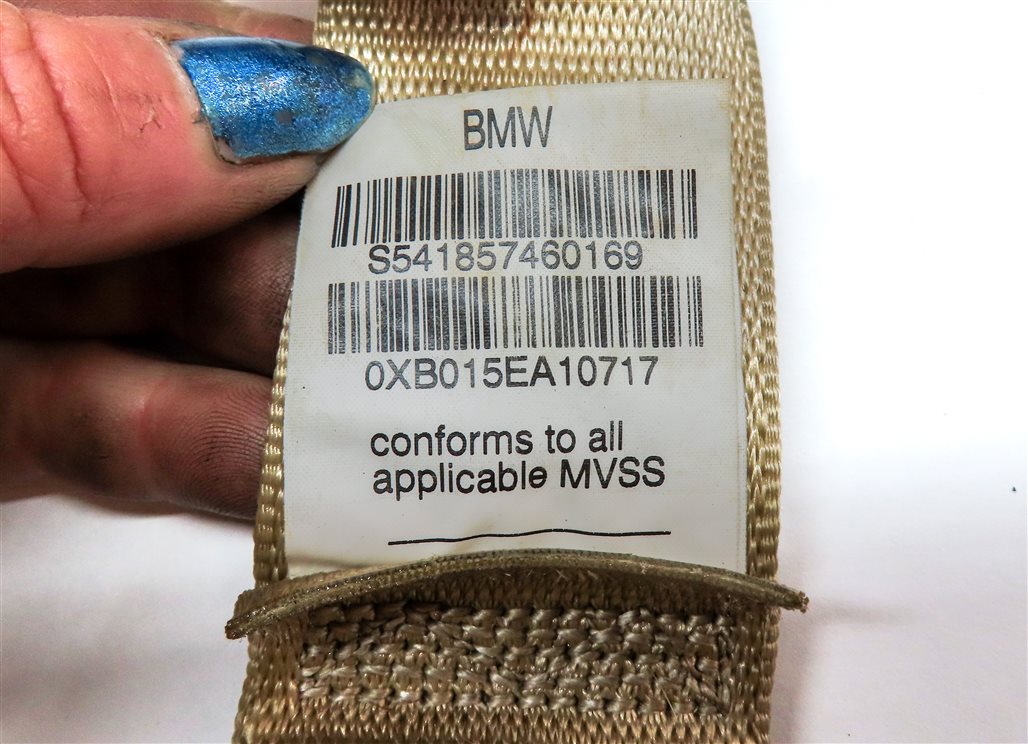 Thumbnail 6: 2010 BMW X5 E70 2ND ROW REAR LEFT RIGHT & CENTER SEATBELT RETRACTOR SET3 (BEIGE)