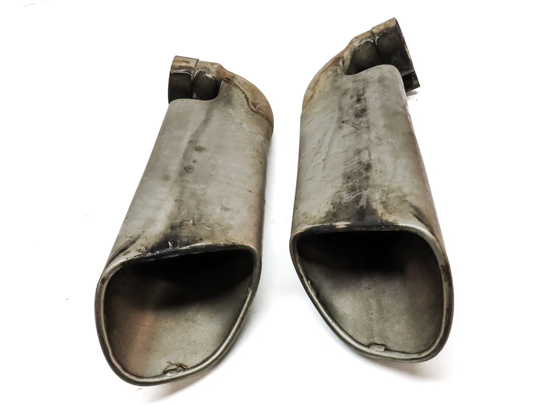 Thumbnail 2: 2004-2006 PORSCHE CAYENNE (955) REAR LEFT & RIGHT MUFFLER PIPE EXHAUST TIP SET-2