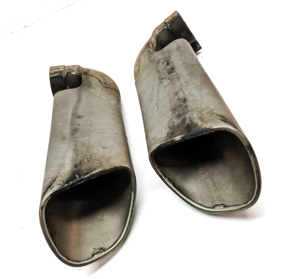 Thumbnail 3: 2004-2006 PORSCHE CAYENNE (955) REAR LEFT & RIGHT MUFFLER PIPE EXHAUST TIP SET-2