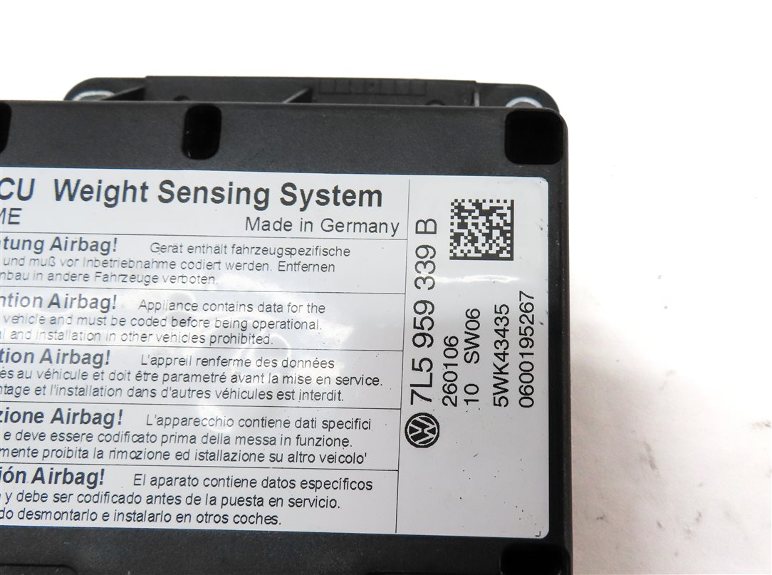 Thumbnail 4: 2006 PORSCHE CAYENNE S (955) RIGHT PASSENGER SEAT OCCUPANCY WEIGHT SENSOR MODULE