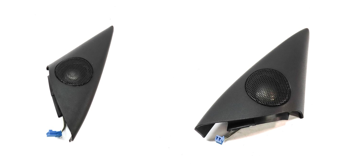 2007 BMW Z4 ROADSTER (E85) LEFT & RIGHT DOOR TWEETER SPEAKER TRIM w/ TWEETERS