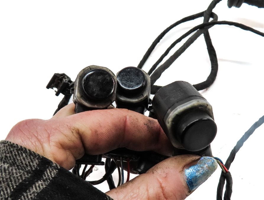 Thumbnail 5: 2014 AUDI A6 (C7 4G) REAR PARK ASSIST PDC SENSOR SET4 (Black) w/ WIRE HARNESS