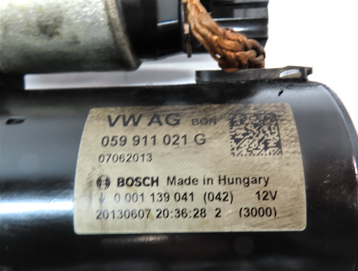 Thumbnail 7: 14-16 AUDI A6 A7 Q5 (B8 8R C7 4G8) 3.0L 3.0T TURBO DIESEL ENGINE STARTER MOTOR