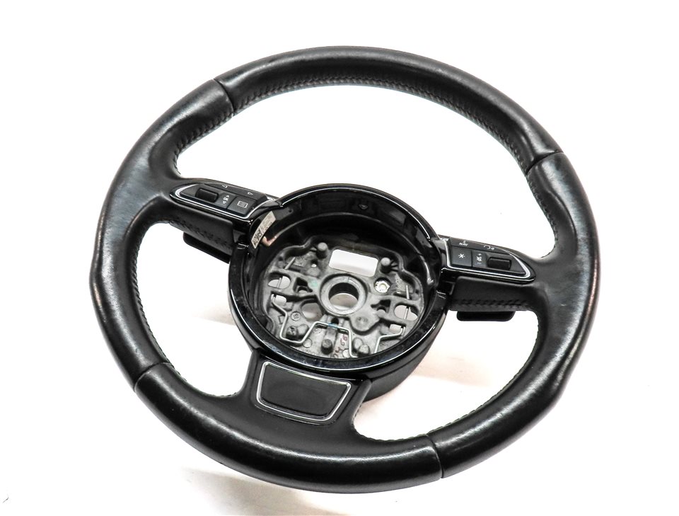 Thumbnail 1: 12-18 A6 A7 S6 S7 RS7 3 SPOKE TIPTRONIC STEERING WHEEL & PADDLE SHIFTERS (Black)
